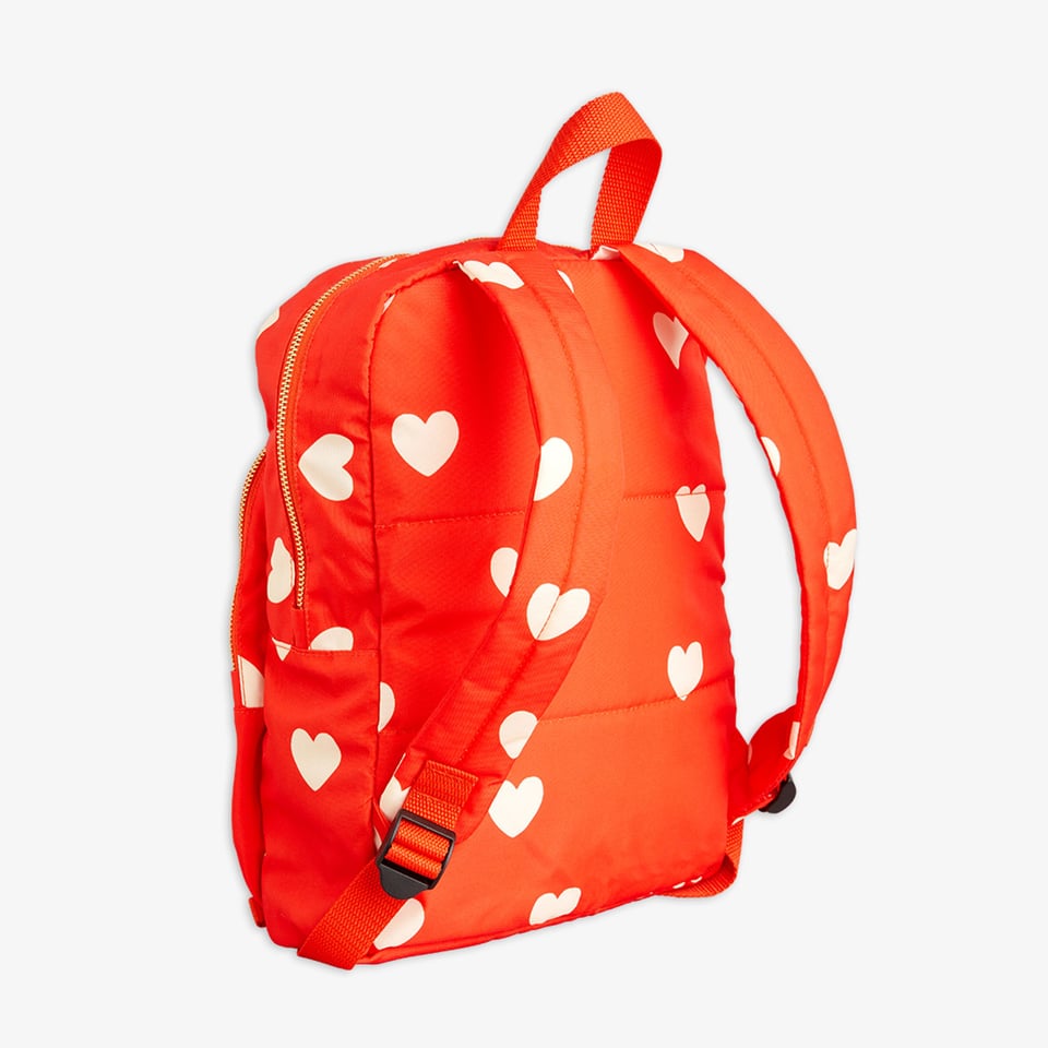 Mini Rodini Hearts Aop Backpack Red