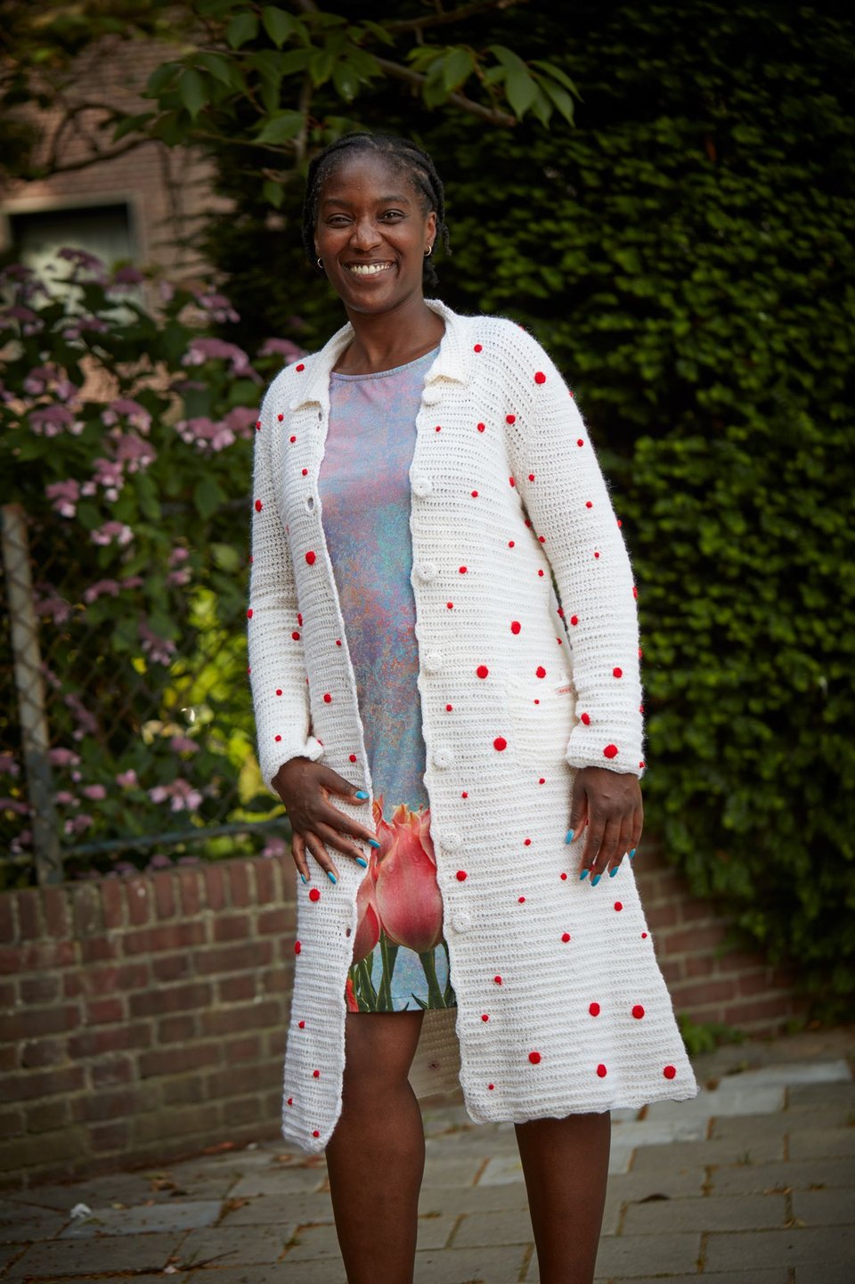 Women's White Dots Coat