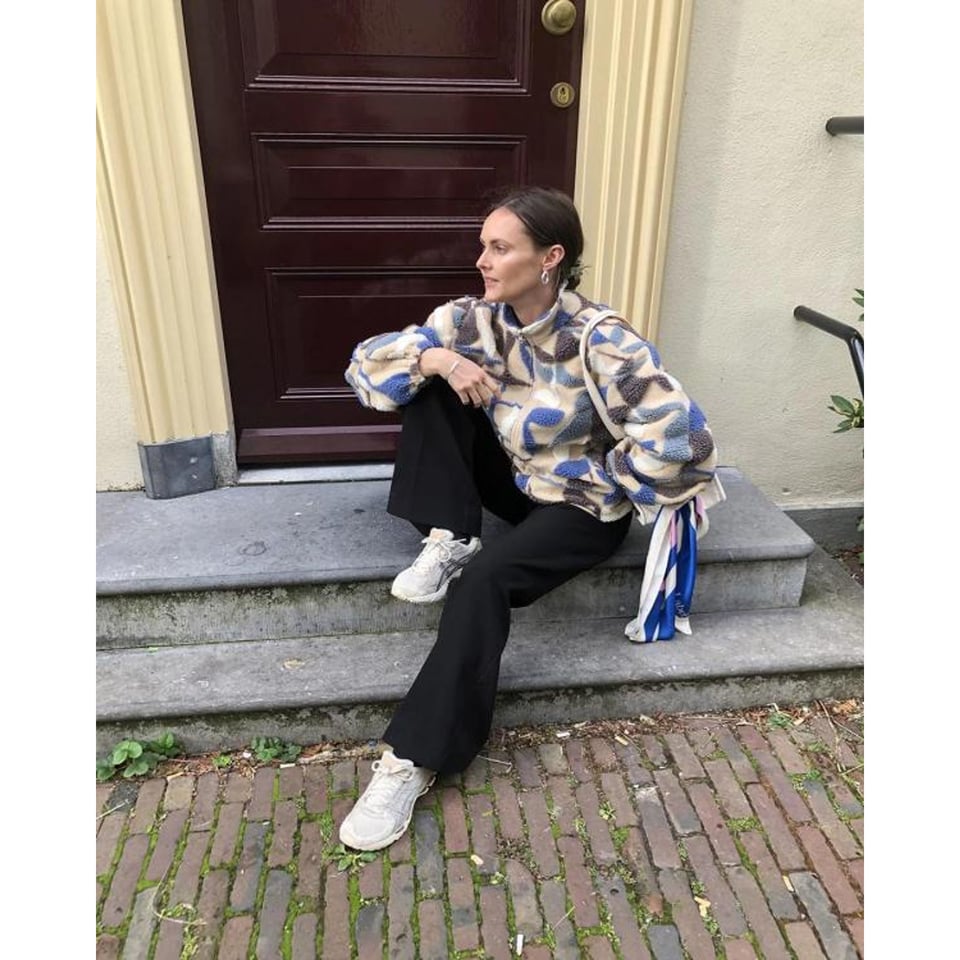 Another Label Sara Jacket Grapihic Blue Big