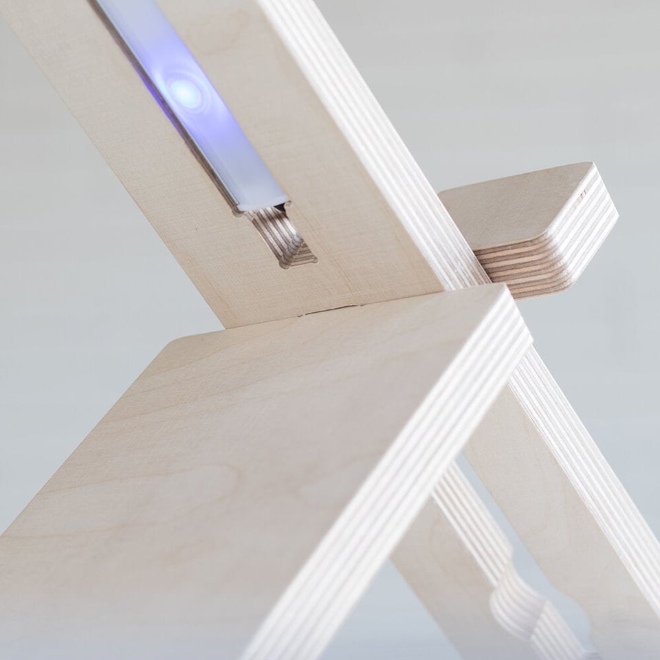 DeLamp Table Top Lamp - blank wood