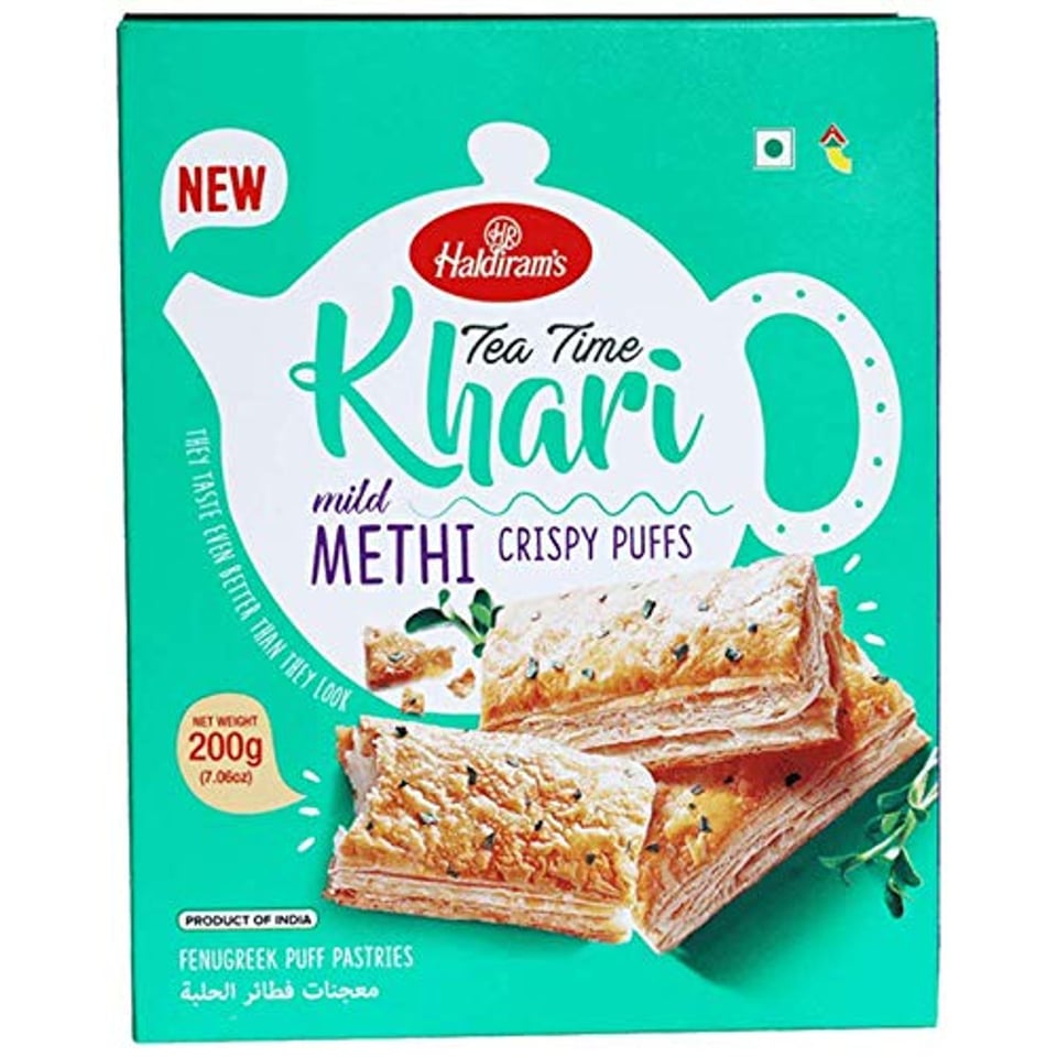 Haldiram's Tea Time Khari Methi Crispy Puffs 200 Grams