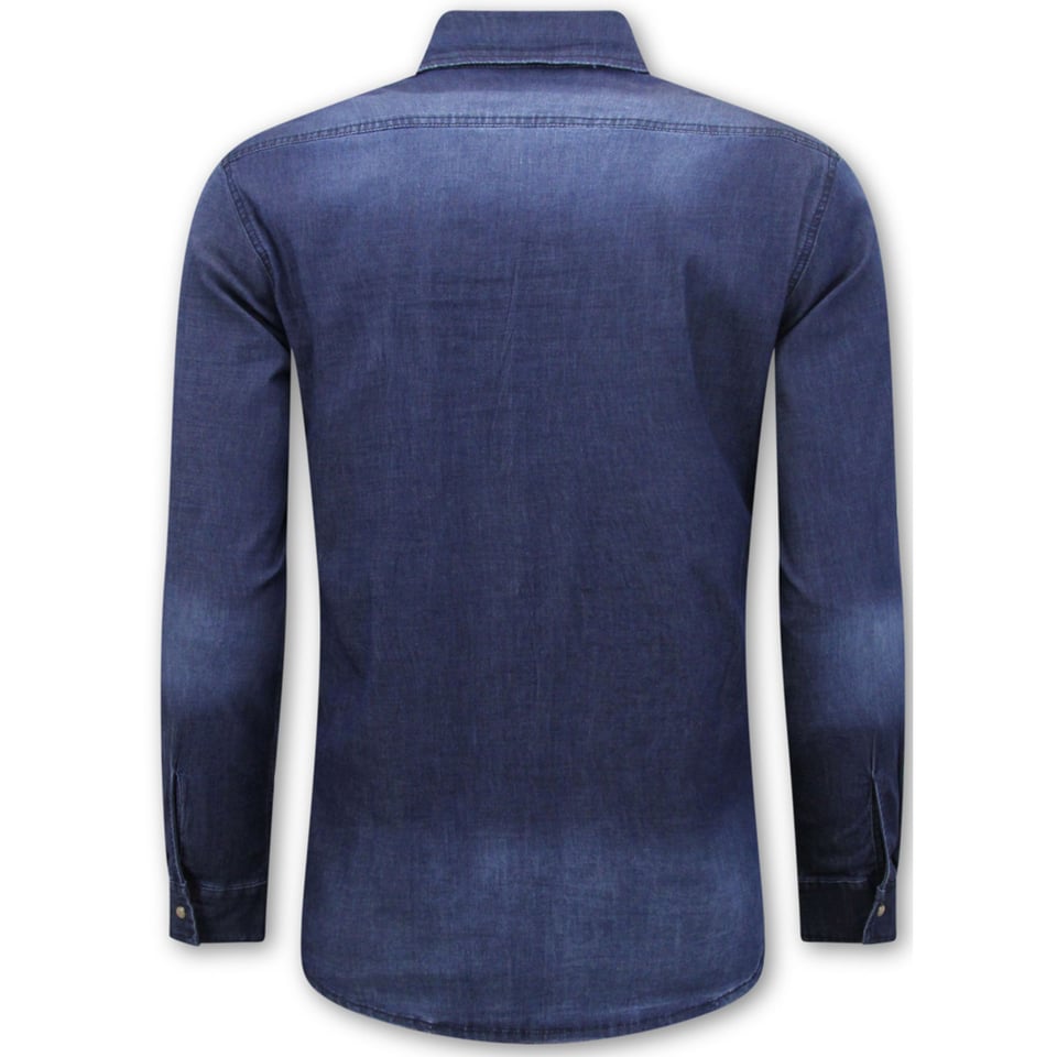 Spijkeroverhemd Heren - Denim Overhemd - Blauw