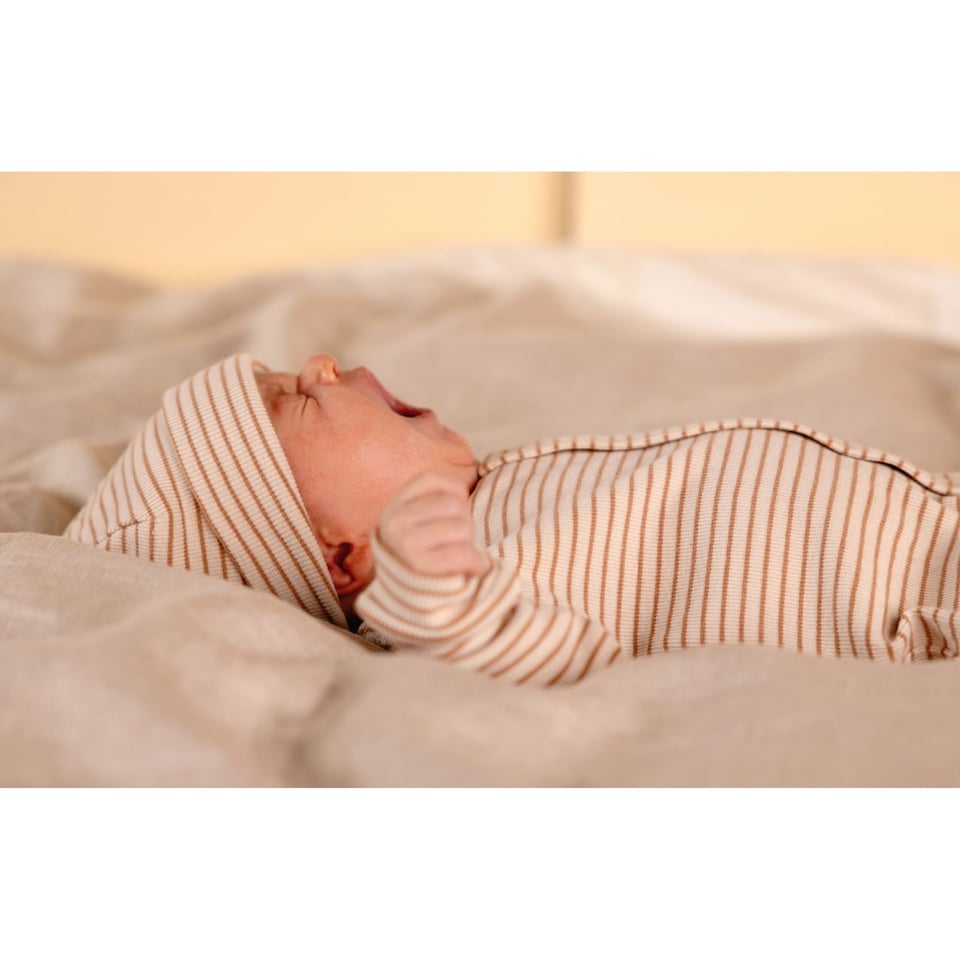 Nixnut Tof Onesie Caramel Stripe