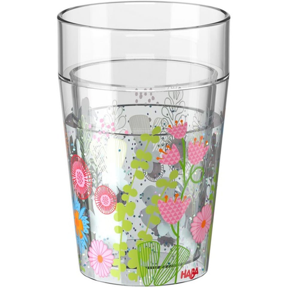 Glitterbeker Bloemen
