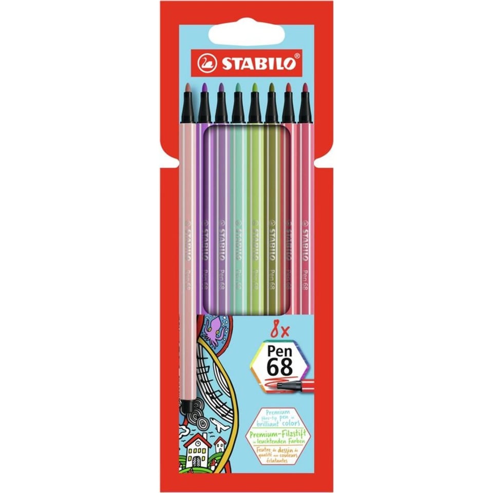 Stabilo Pen 68 Etui 8 Stuks