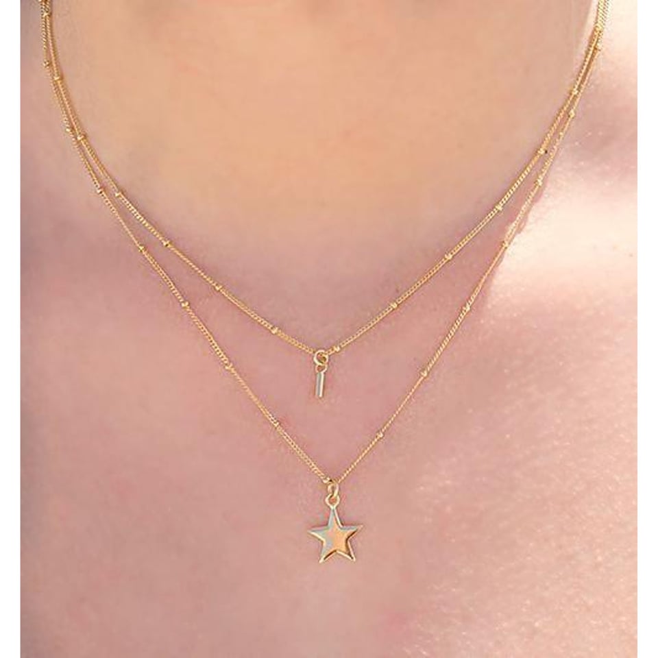 Gold Plated Necklace with Star