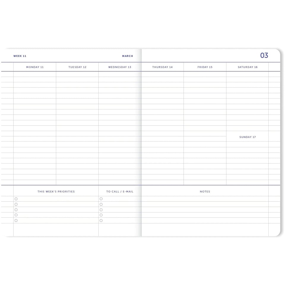 A-Journal 2024 Diary A5 Dark Blue