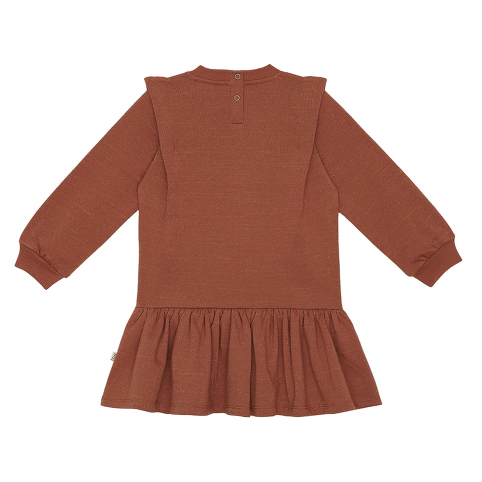 House of Jamie Chunky Shoulder Sweatdress Terra Rust