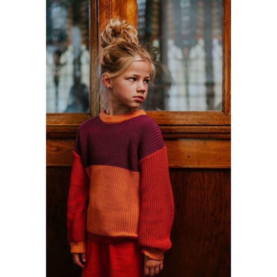 Yuki Kidswear Colour Block Sweater - Parrot