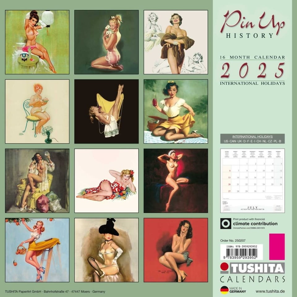 Pin Up History Calendar 2025 - Kalender