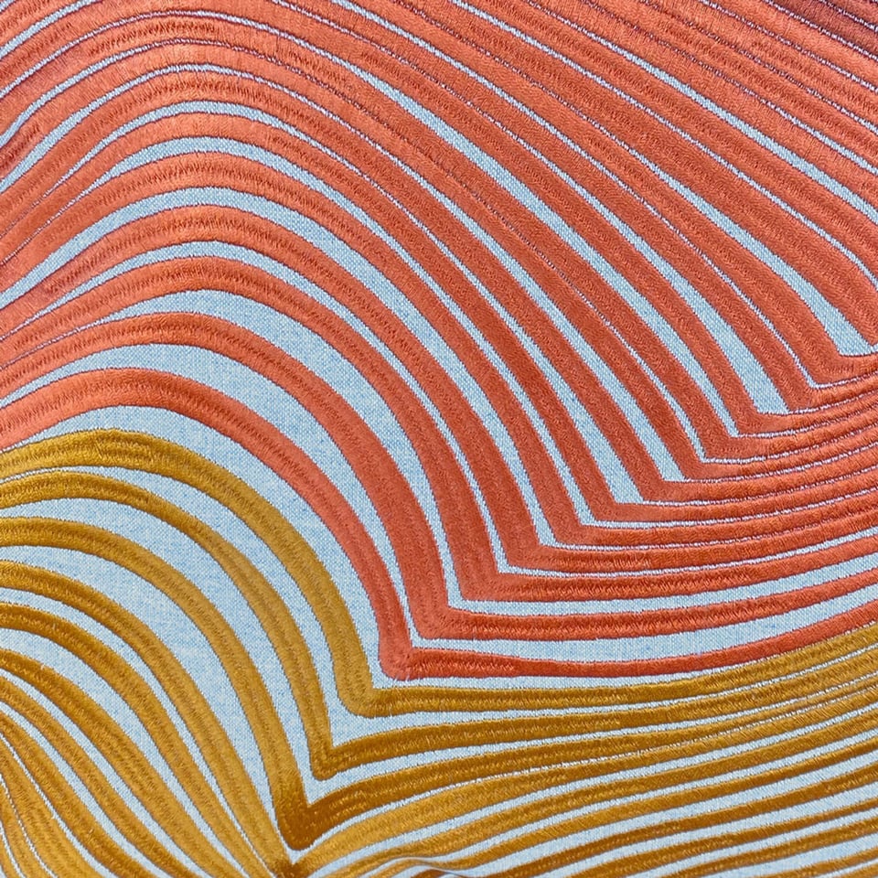 Sierkussen Swirls Oranje Geel Katoen 50x50cm
