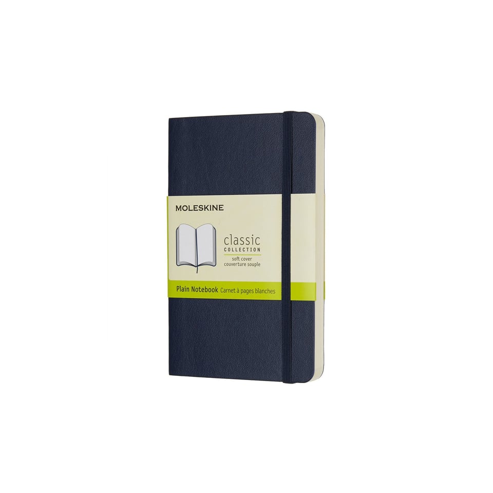 Moleskine notebook softcover pocket plain sapphire blue - 9 x 14cm / sapphire blue