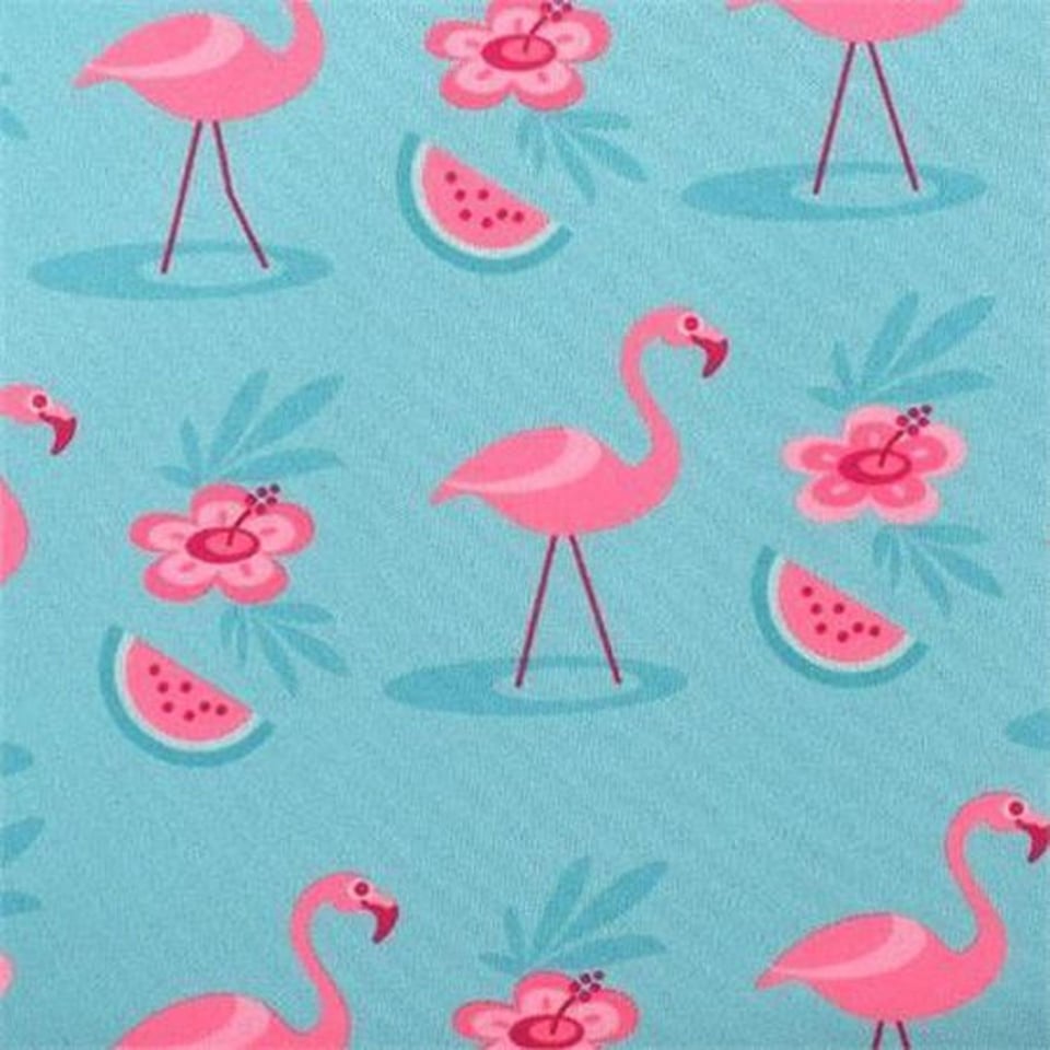 Bibetta Mouwslab Flamingo Helder Blauw