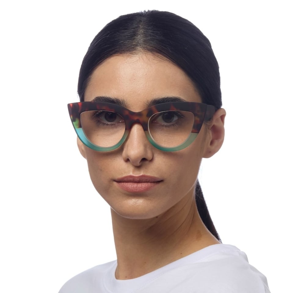 Leesbril CLAUDIA Cat-Eye Havana Blue OK023HB