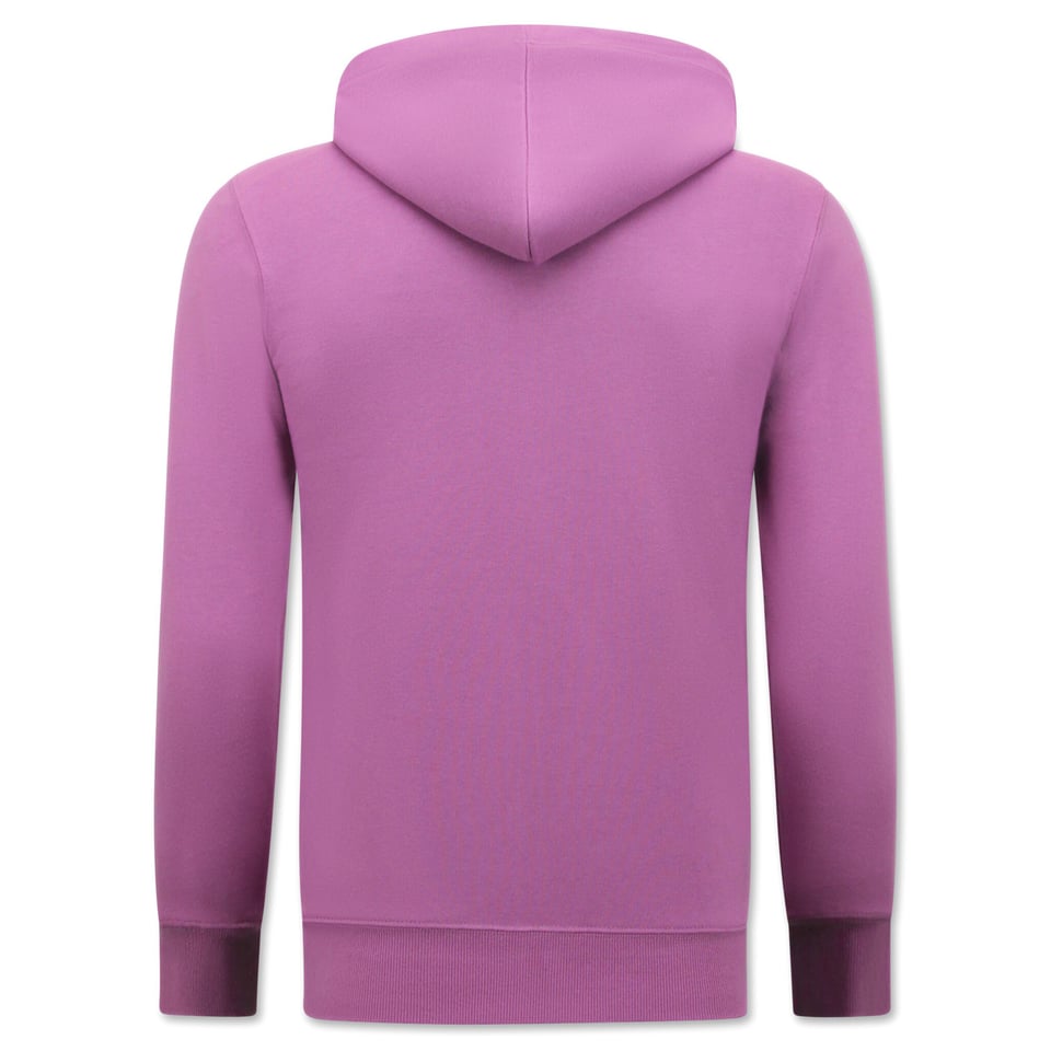 Hoodie Heren Met Rits - Nette Jogging Shorts Heren - SET - Paars