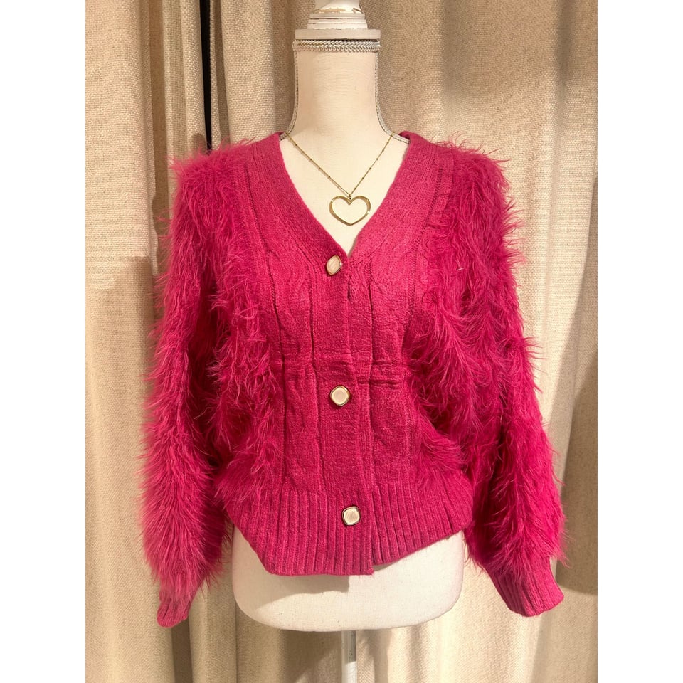 Fluffy vestje - Glitter - Pink - Onesize