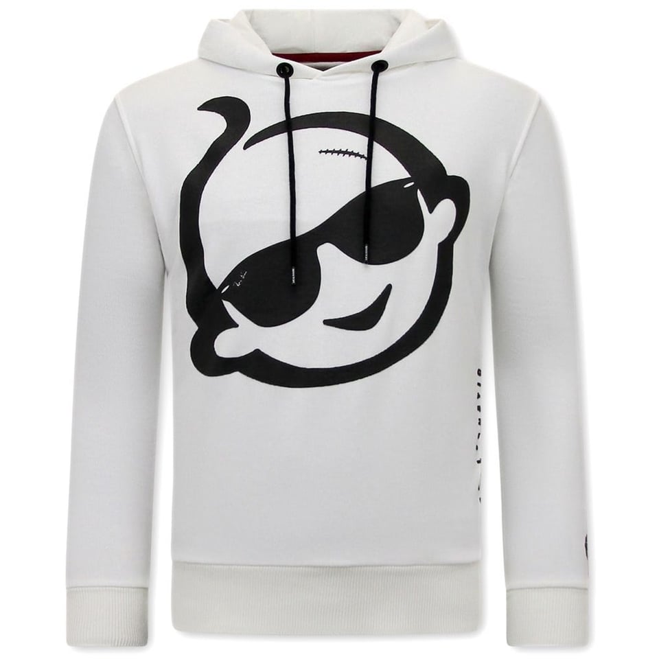 Hoodie Heren Print - Zwitsal - Creme