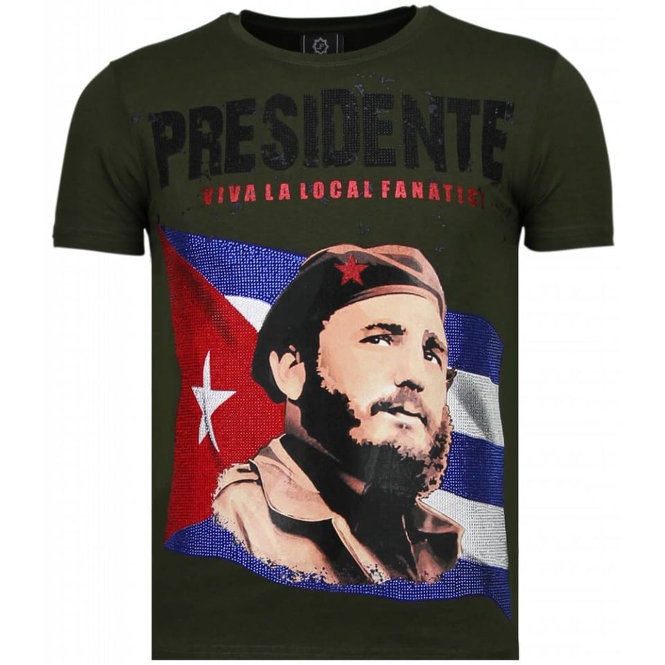 Presidente - Rhinestone T-Shirt - Groen