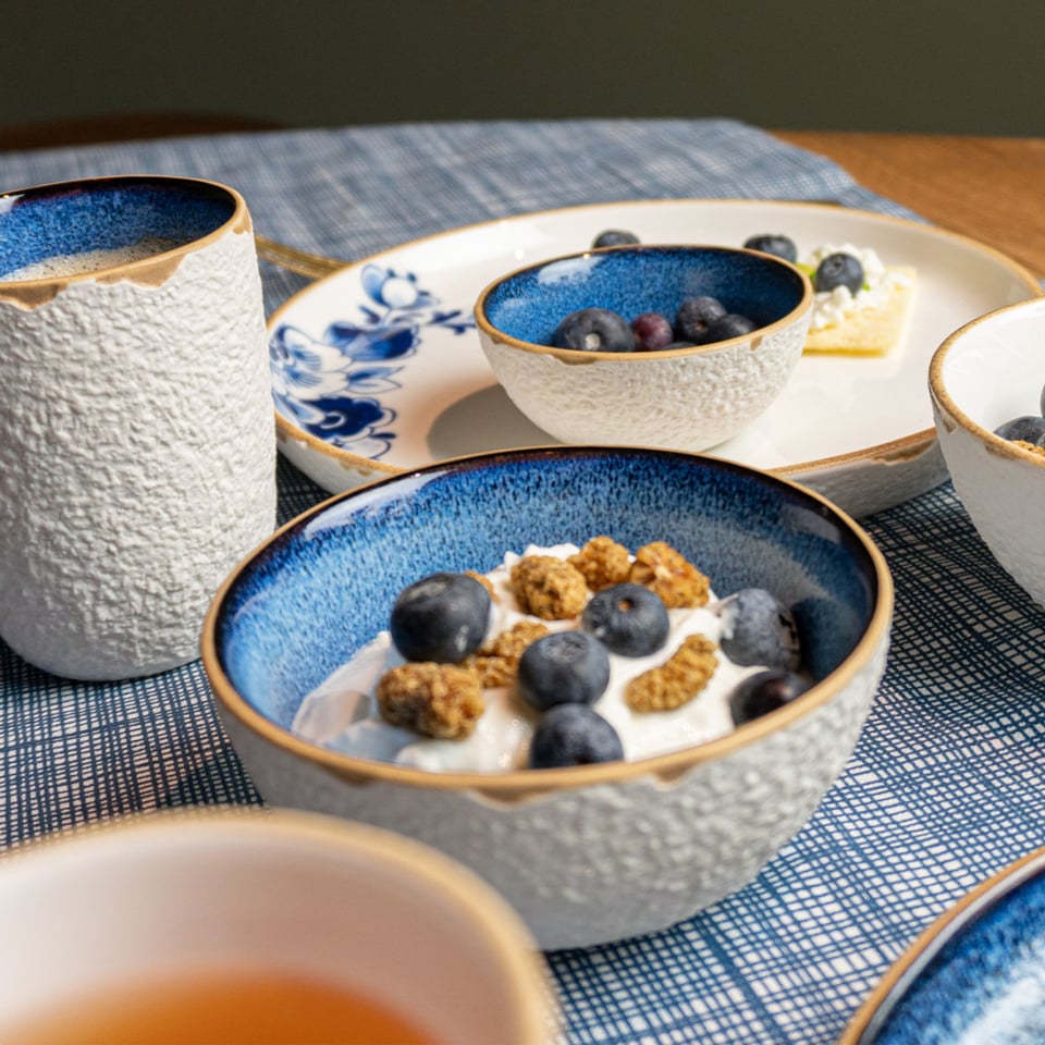 Blauw Bloesem Koffiekop Blauw