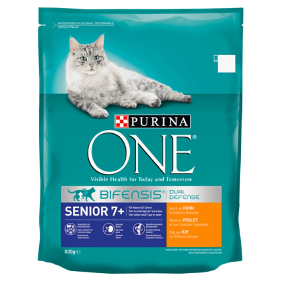 Purina One Senior 7+ Kattenvoer Rijk Aan Kip