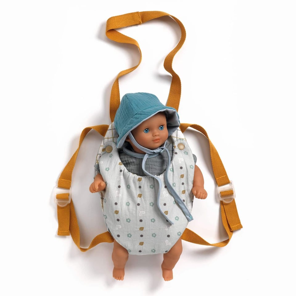 Djeco Baby Draagzak - Baby Carrier Blue Gray