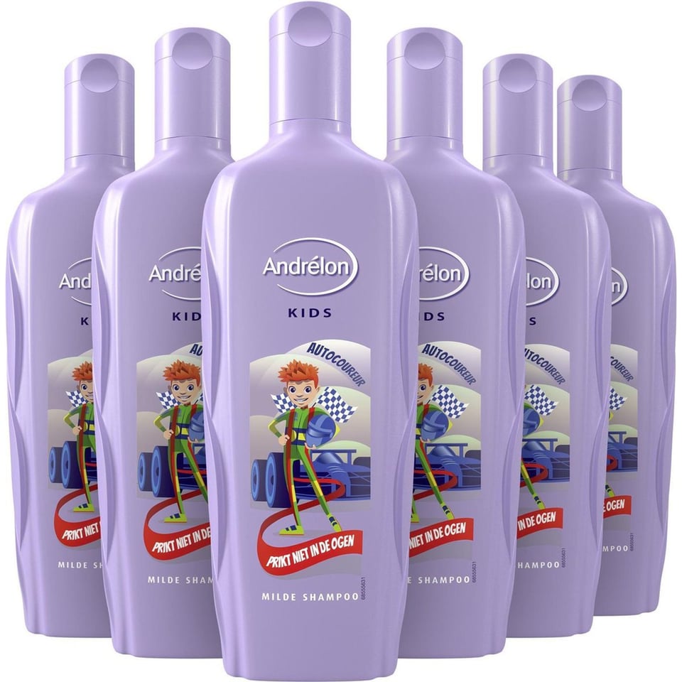Andrelon Kids Autocoureur Shampoo - 6 X 300ml - Voordeelverpakking