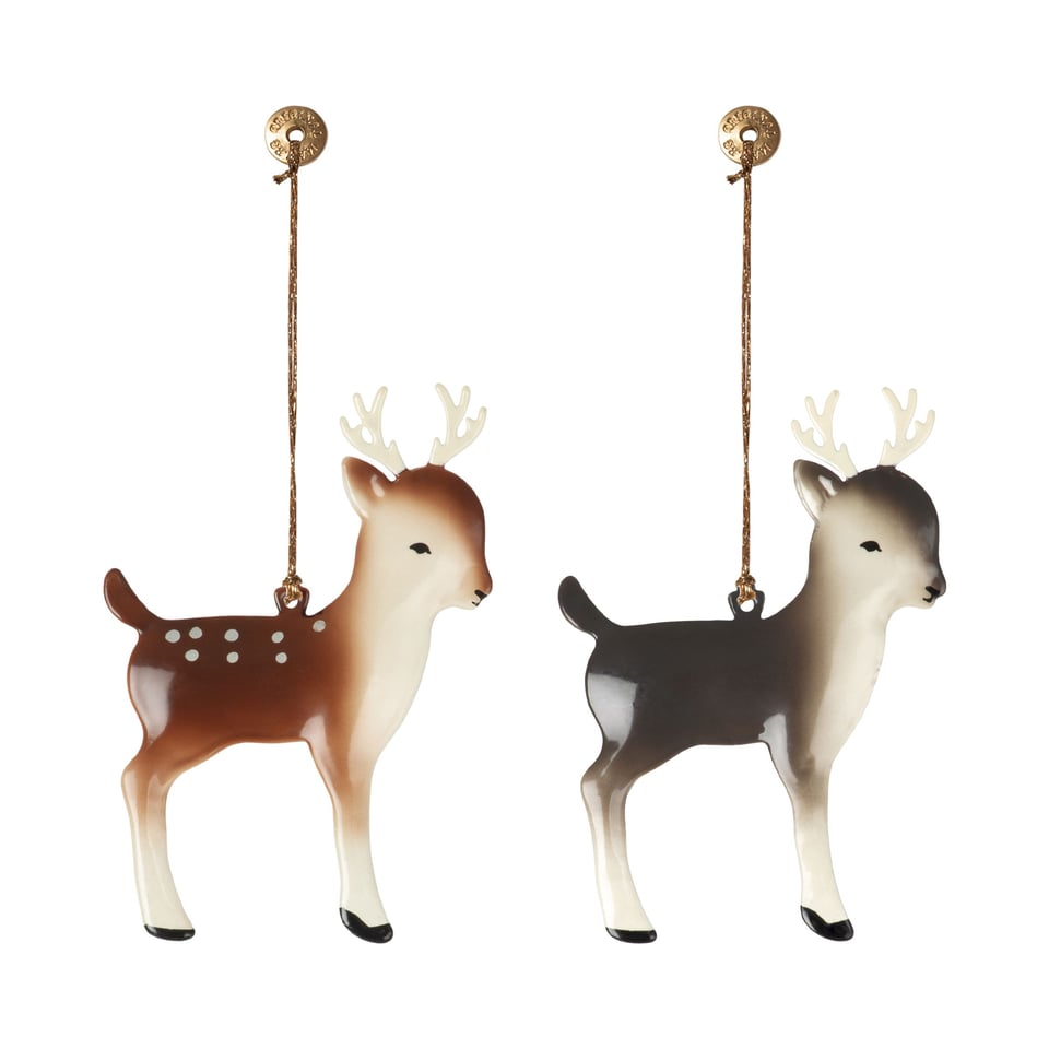 Maileg Kersthangers Bambi, Set Van 2