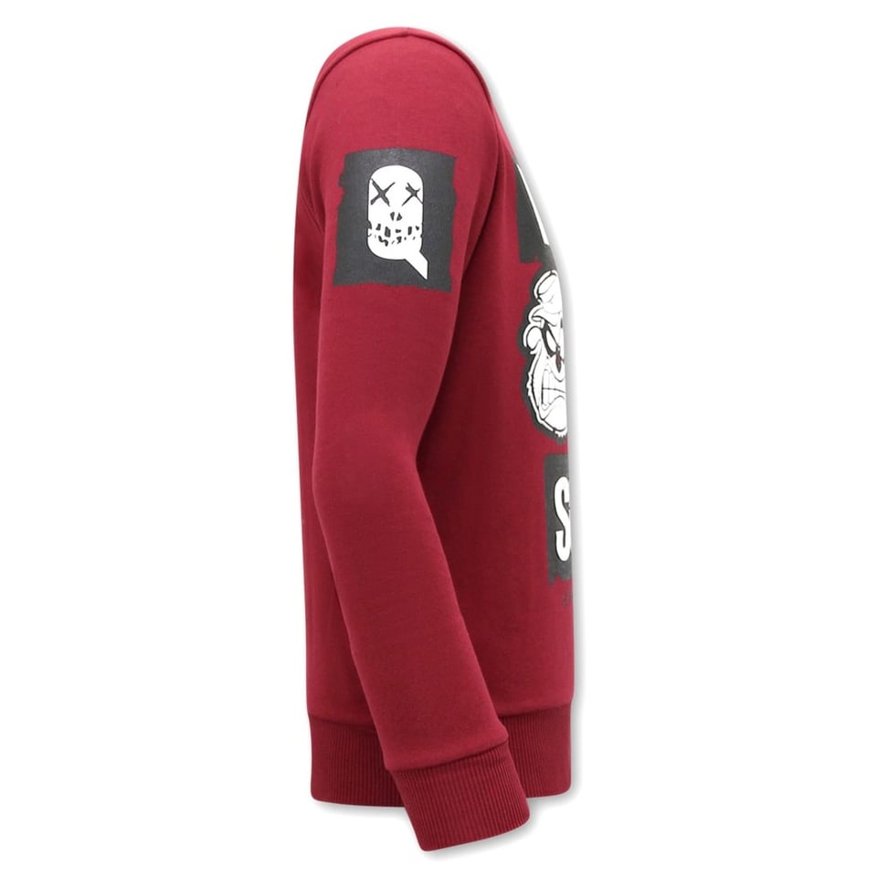 Heren Sweater Met Print - Terror Beagle Boys - Bordeaux