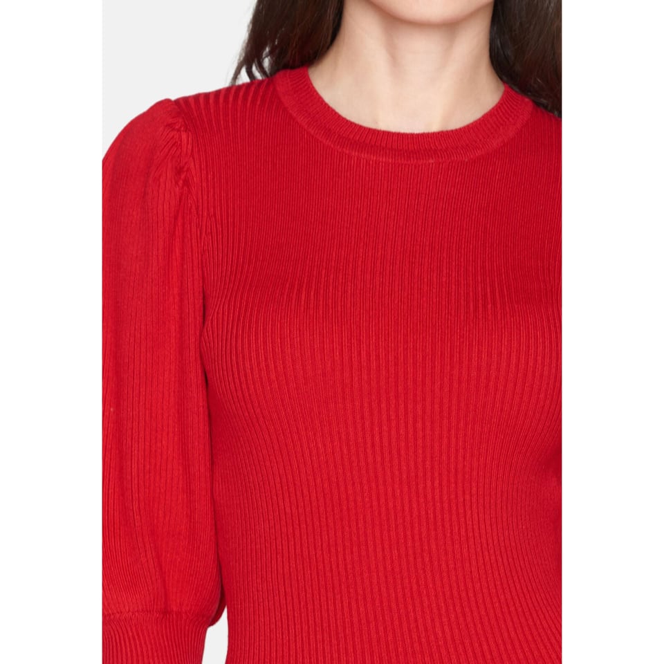 Haley ribbed top - Red