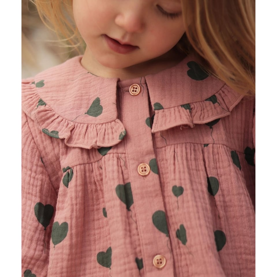 Fliink Love Ls Blouse Ash Rose Aop