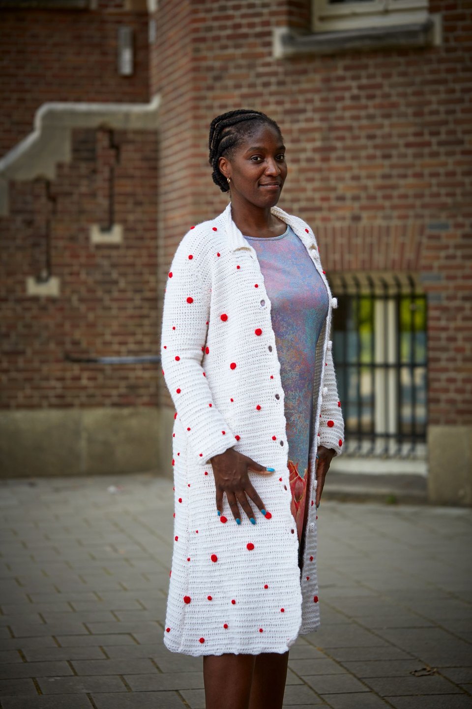 Women's White Dots Coat