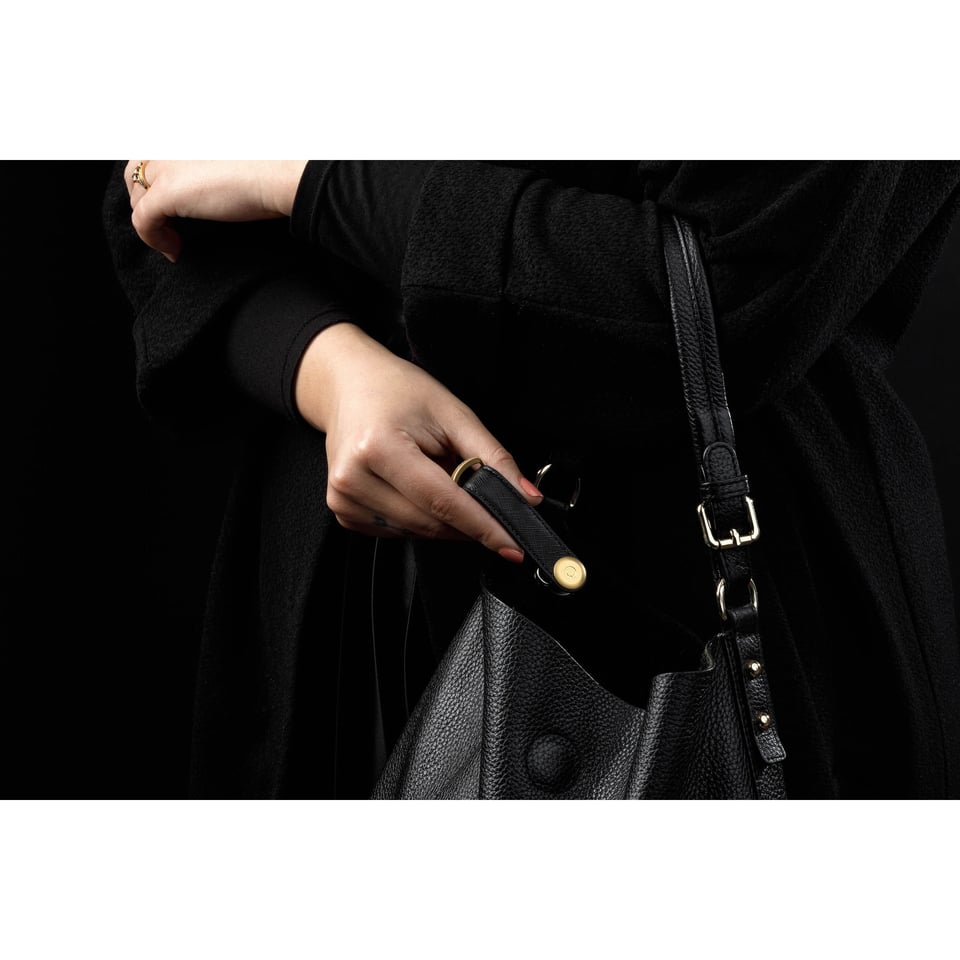 Orbit key organiser saffiano leather - Liquorice Black