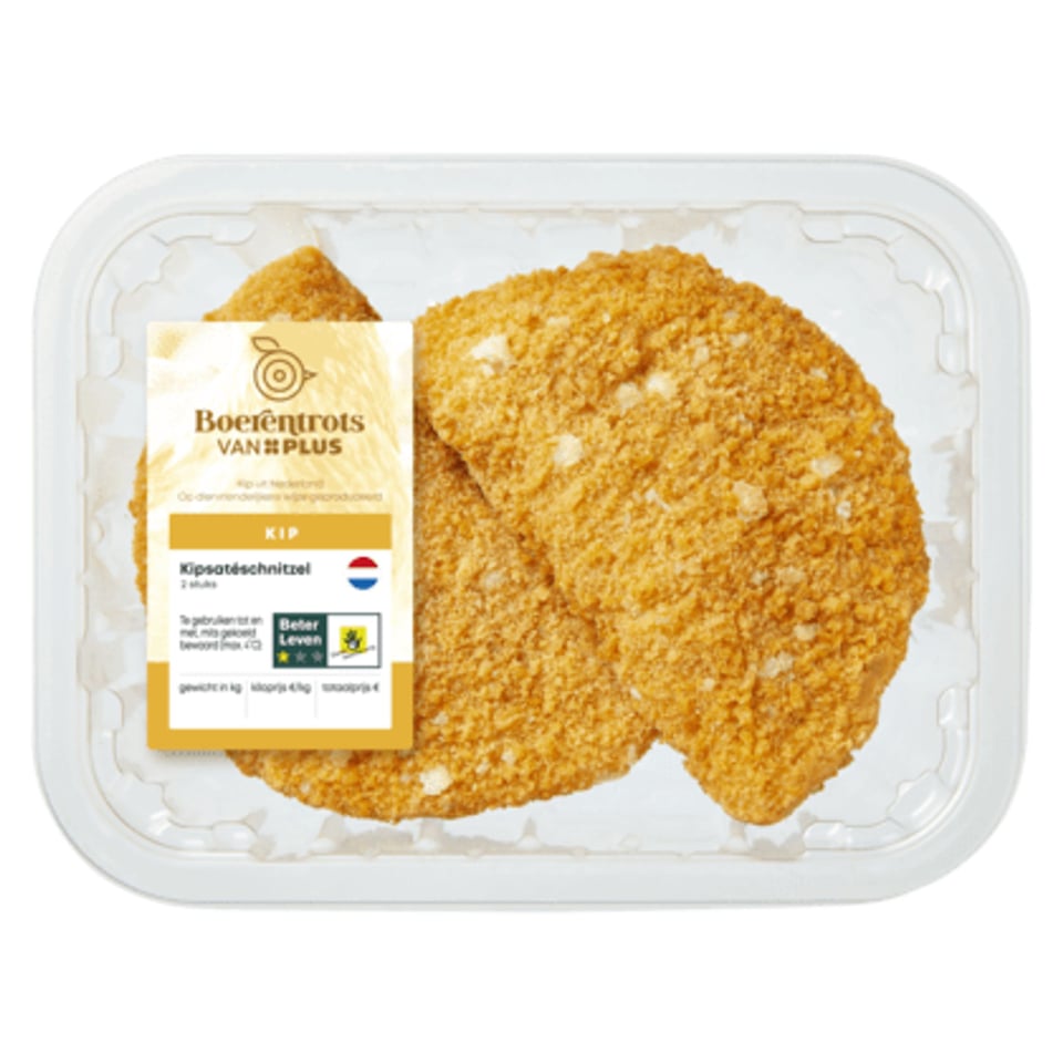 PLUS Boerentrots Kipsateschnitzel 2st.