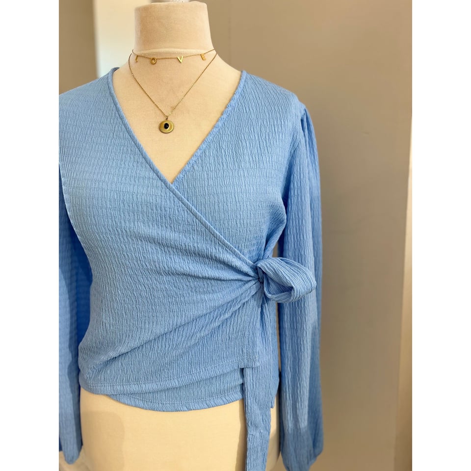 Spring Wikkelblouse / Blue 