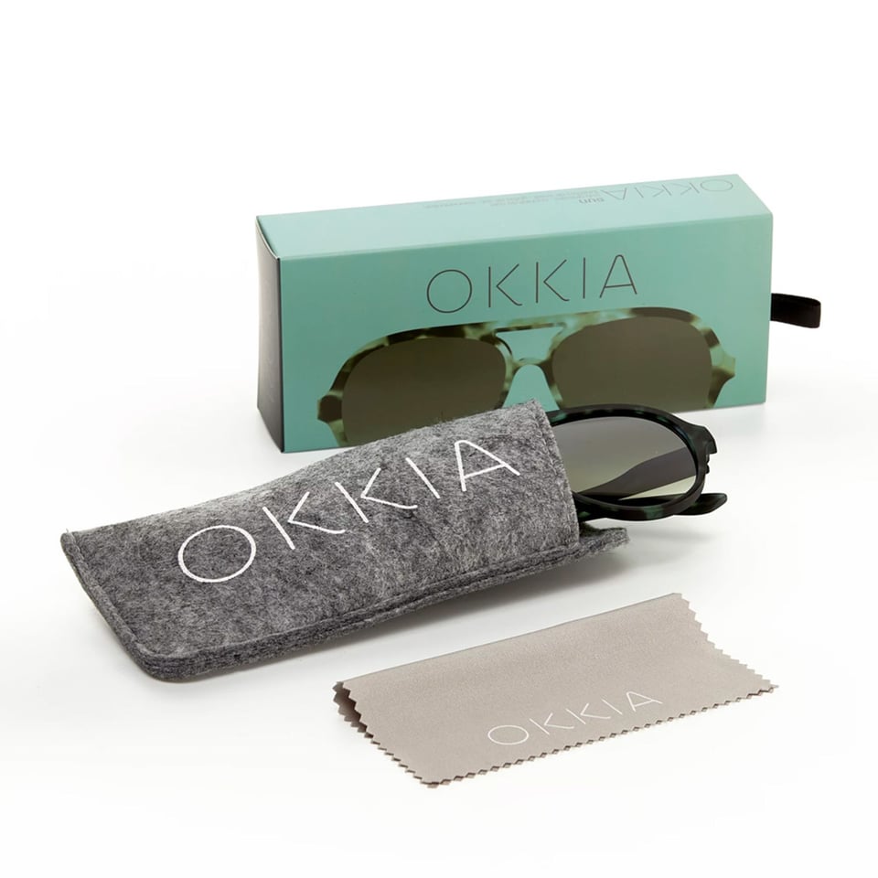 Zonnebril ALESSIO Aviator Camo Havana Green OK021-KH