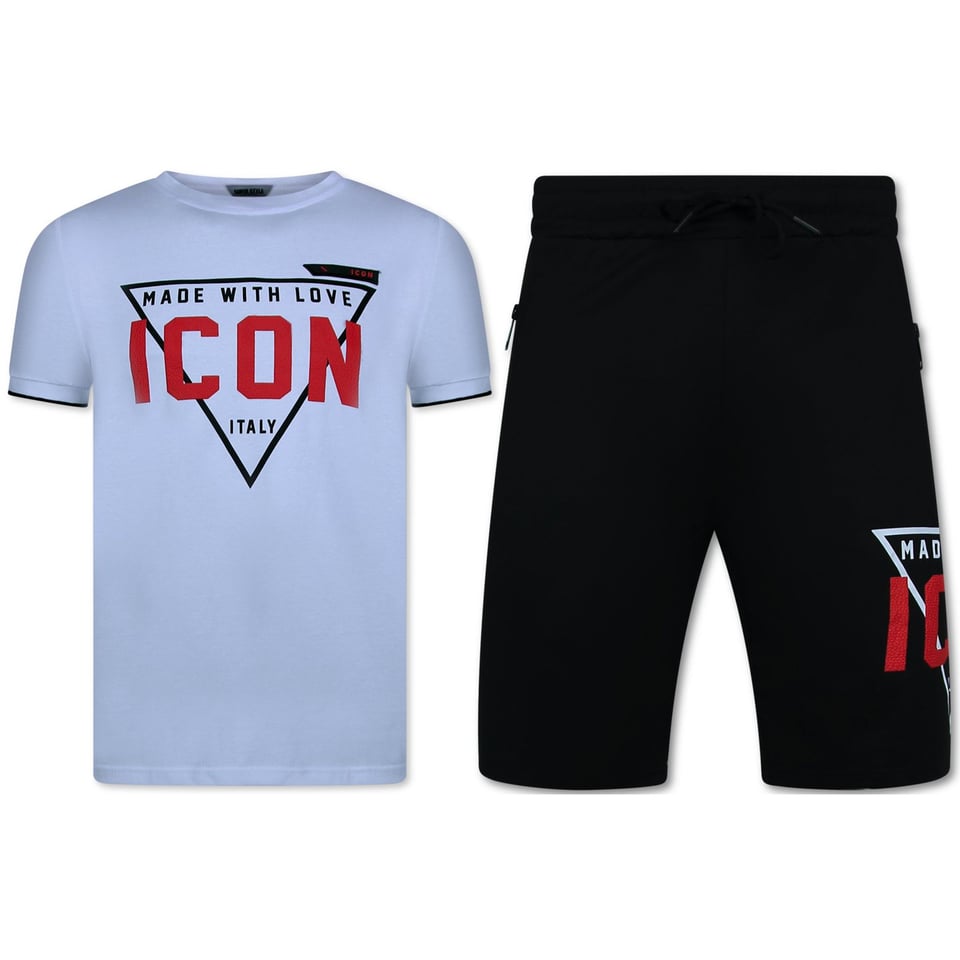 Zomerset Heren ICON - Twinset ICON - Combisets - 11818 - Zwart/ Wit