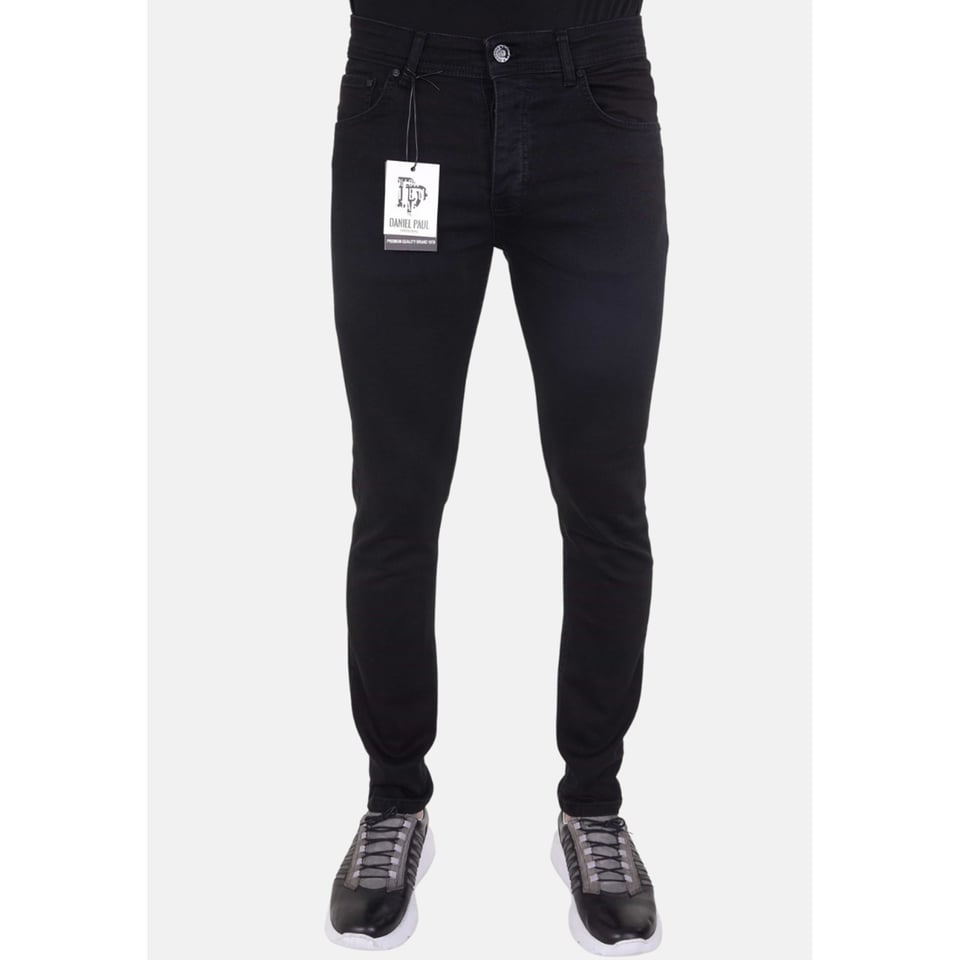 Nette Heren Stretch Broek - Slim Fit - 5412 - Zwart