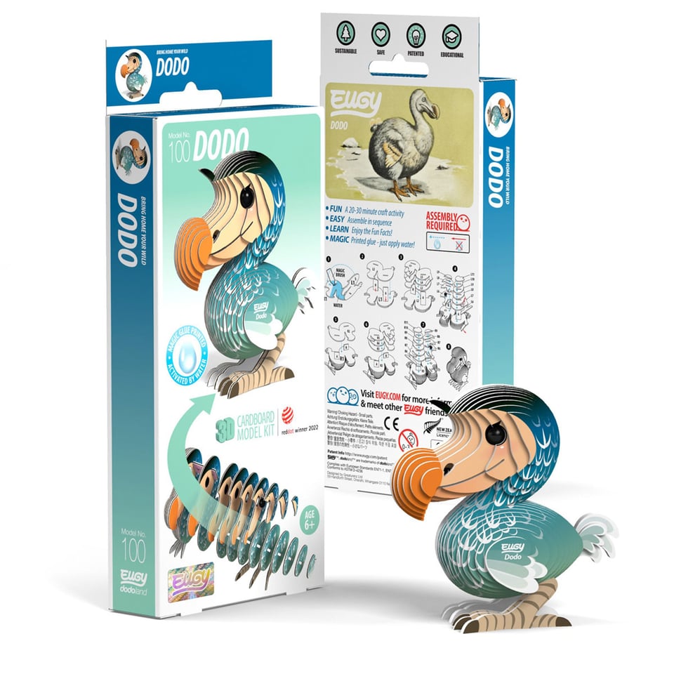 Eugy 3D Cardboard Model Kit Bird Life Dodo 6+