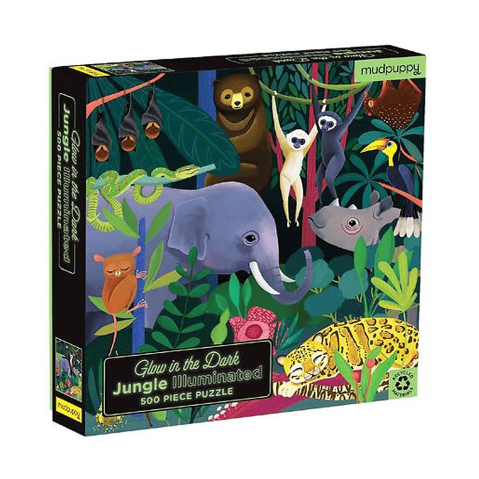 Vloerpuzzel Glow in the Dark Jungle Illuminated - Mudpuppy