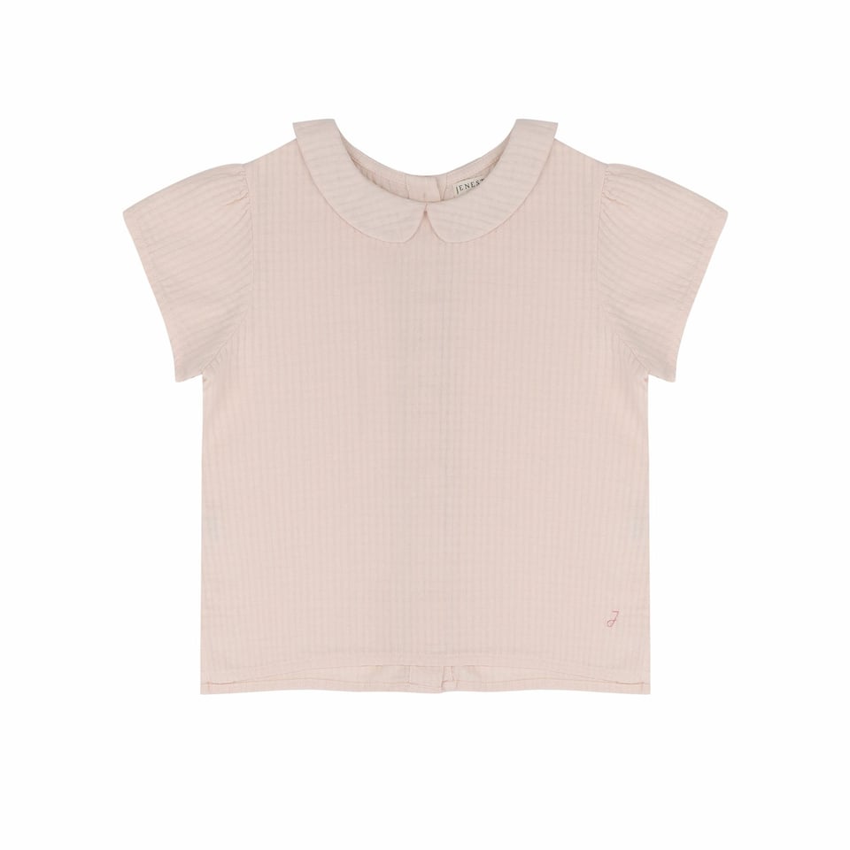 Cosy collar top waffle Blossum pink - Jenest