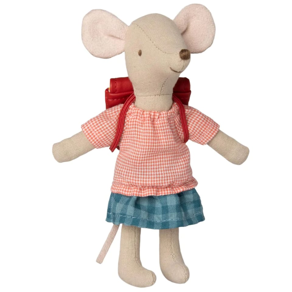 Maileg Clothes & Bag, Big Sister Mouse - Red