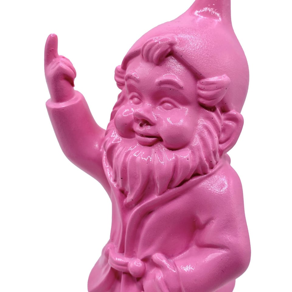 Beeldje Kabouter Fuck You Roze 15cm
