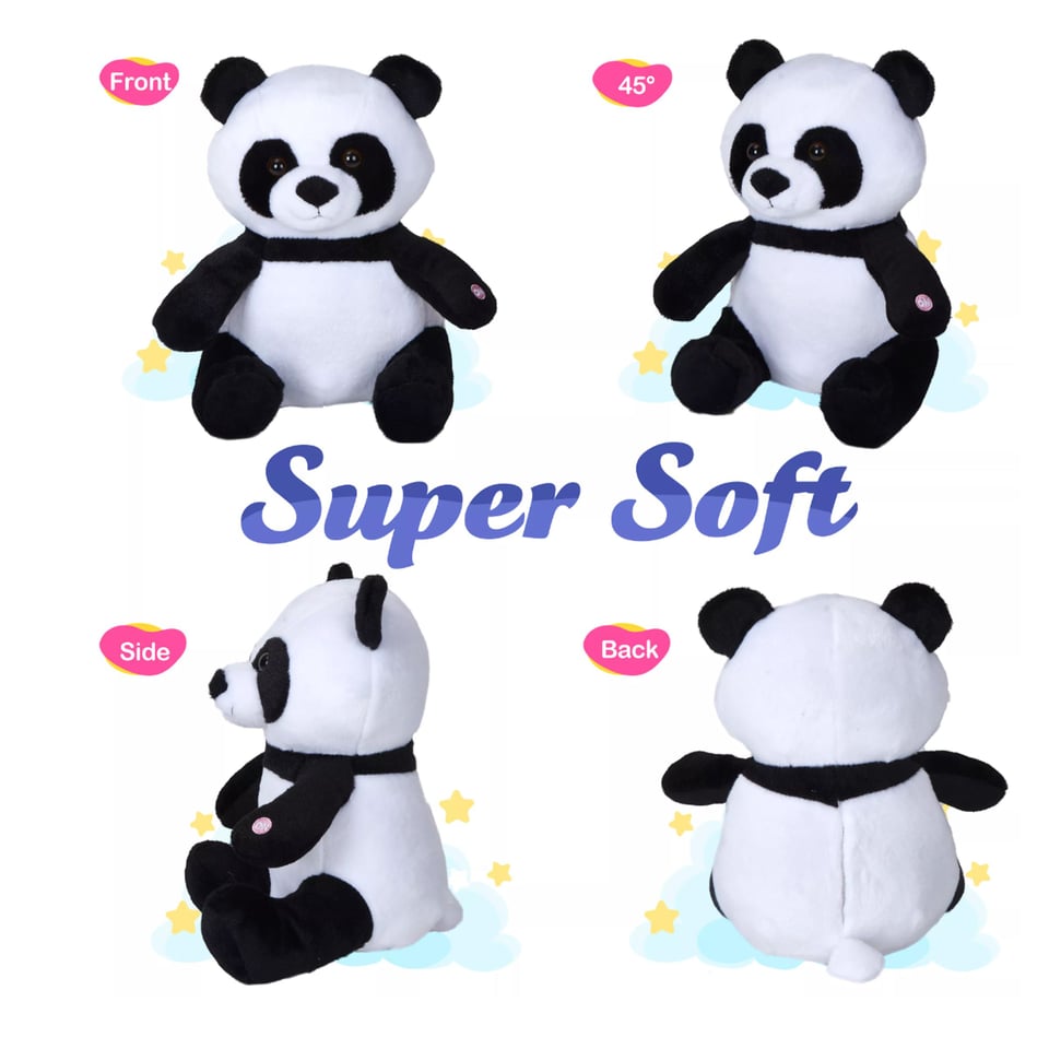 Panda knuffel met lichtjes. Lichtgevende Panda knuffel. Cadeau voor kind knuffel Pandabeer. Panda knuffel met licht.