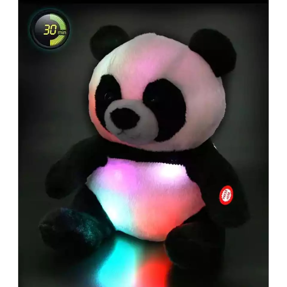 Panda knuffel met lichtjes. Lichtgevende Panda knuffel. Cadeau voor kind knuffel Pandabeer. Panda knuffel met licht.