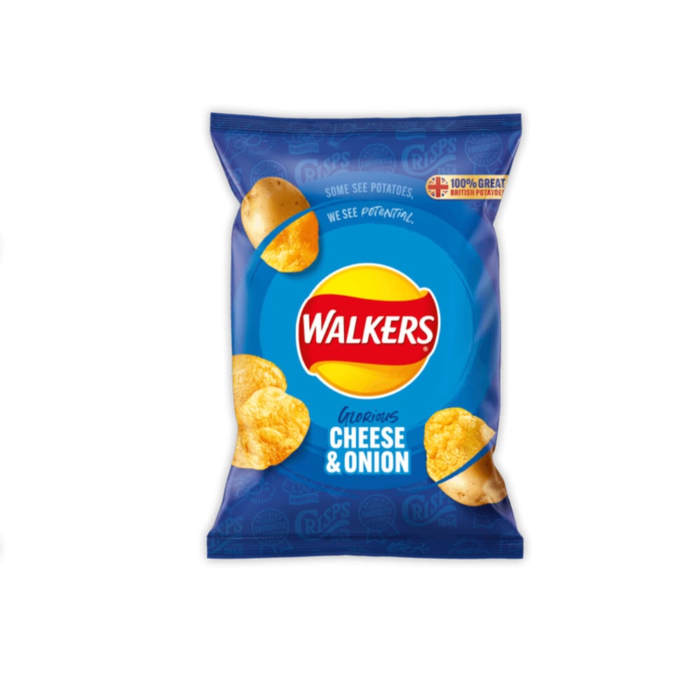 Walkers Cheese & Onion Crisps 32.5g