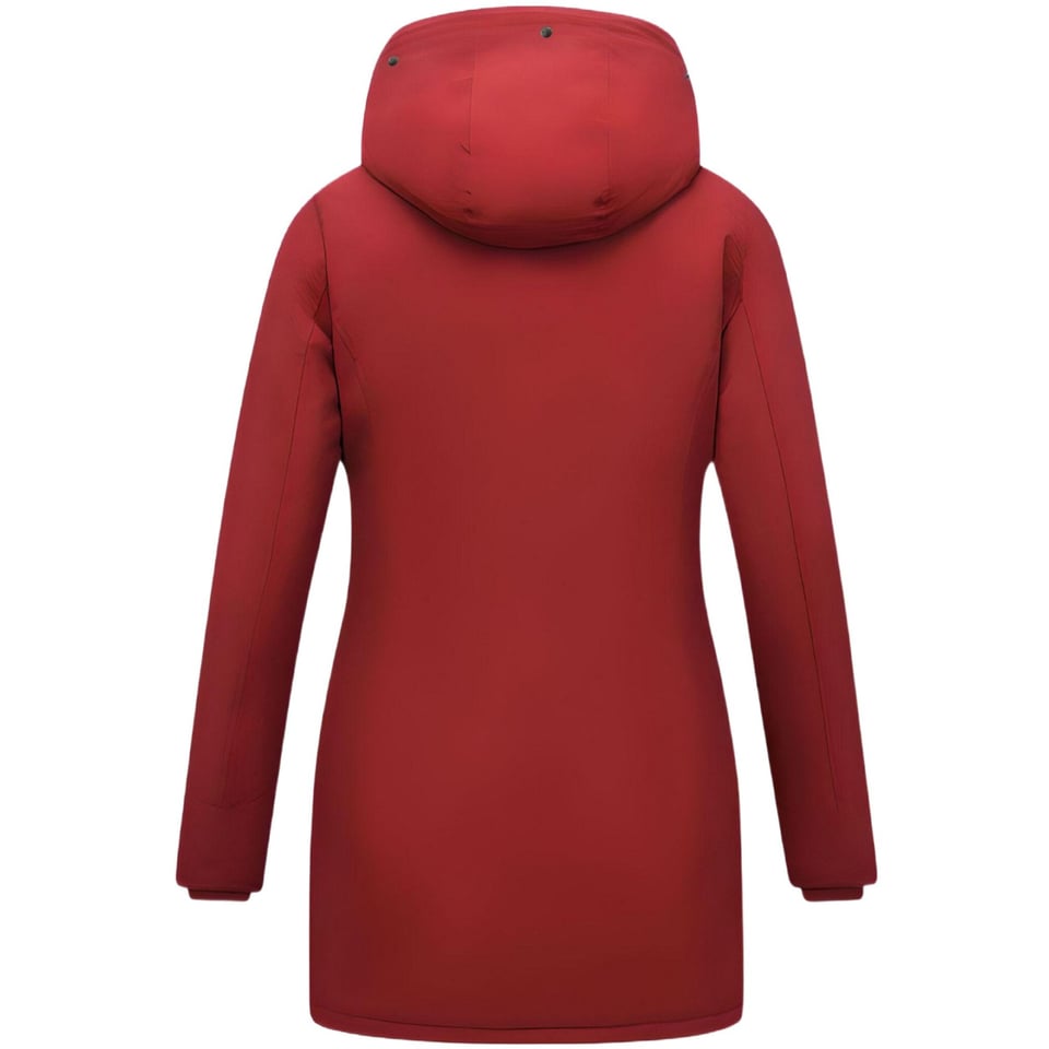 Winterjas Getailleerd Dames Met Capuchon - 280 - Rood