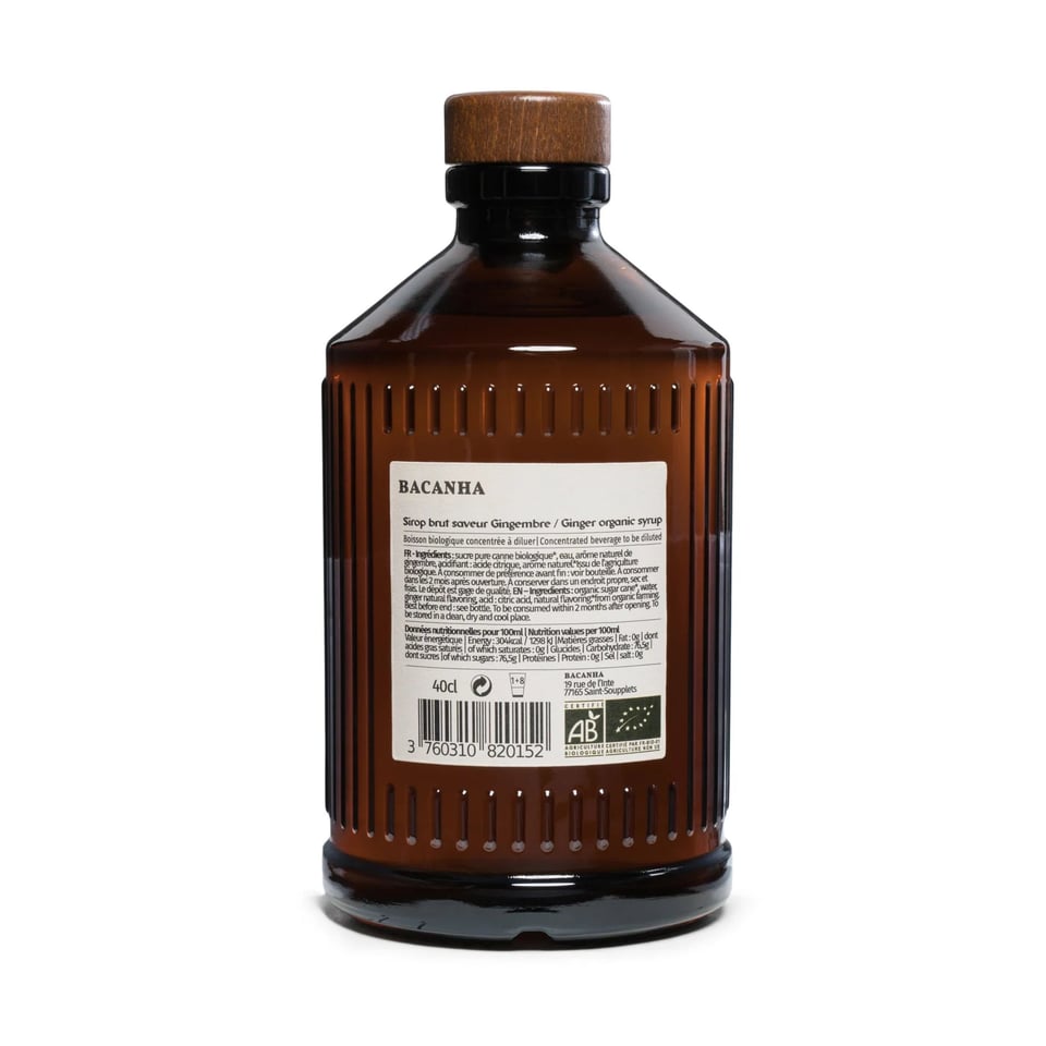 GINGER SYRUP BIO BACANHA 400ML see