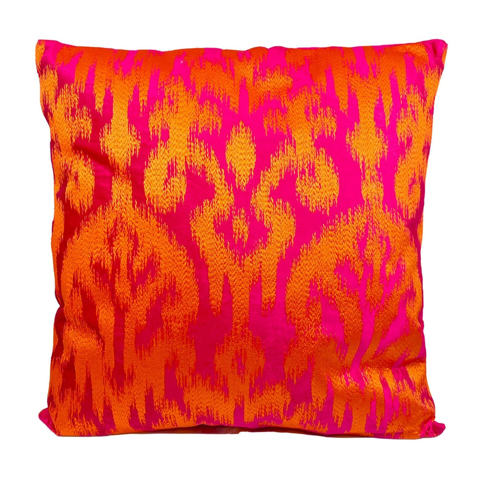 Sierkussen Deco Fuchsia Oranje Katoen 50x50cm