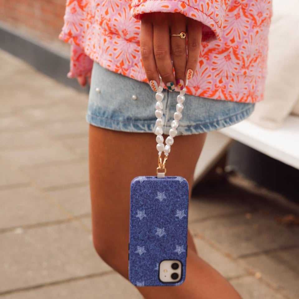 Blauw iPhone hoesje met sterren