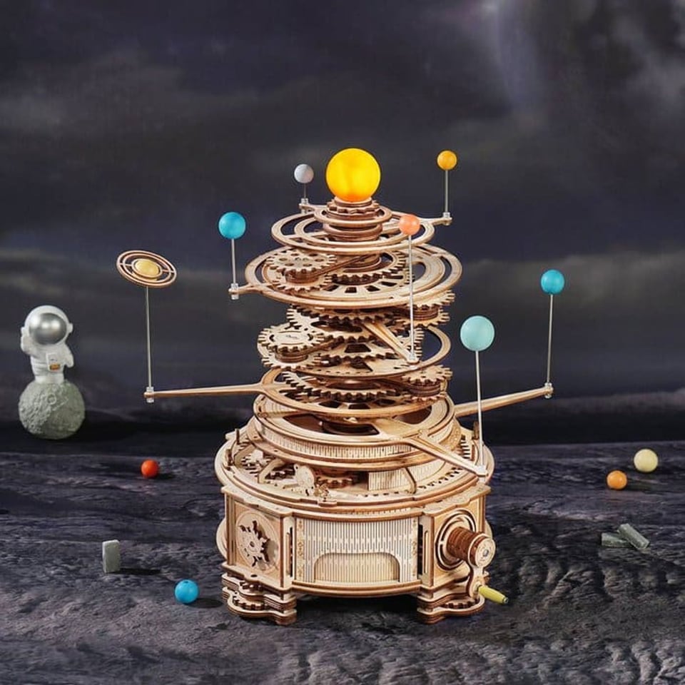Robotime 3D Houten Puzzel Solar System - Planetary Orbits